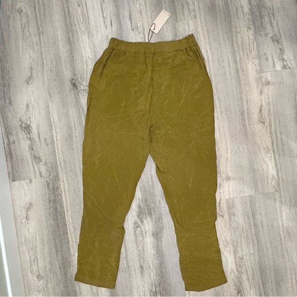 NWT Supertrash ST Studio Olive Green Pull On Elastic Waist Pants Size L EU 40 - Picture 9 of 9